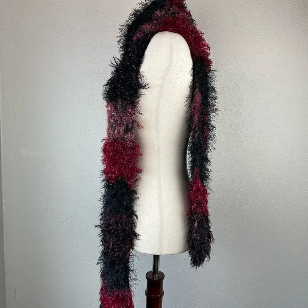 Red and Black Fabulous Scarf EUC